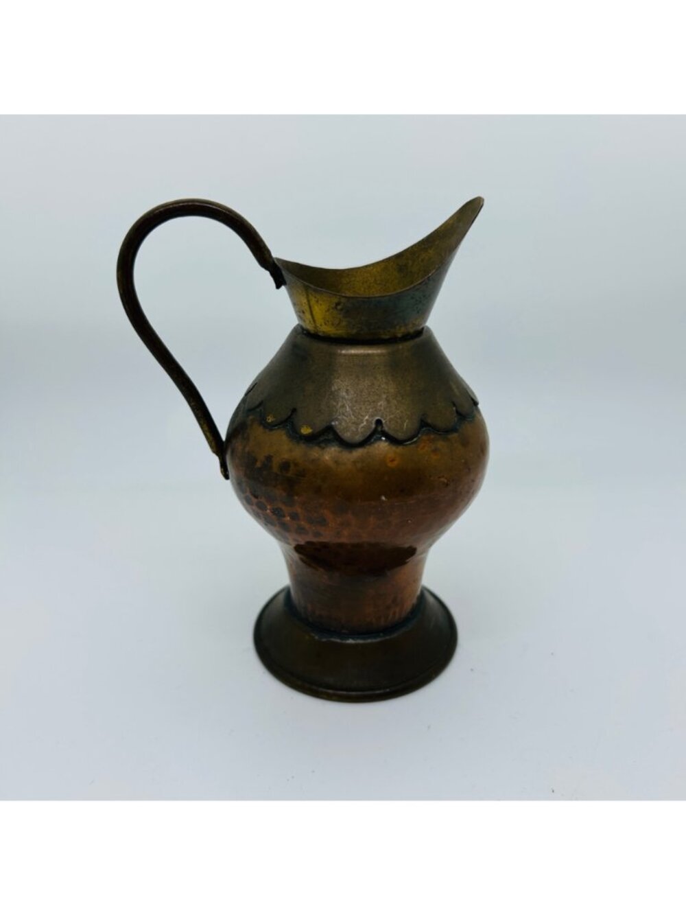 Vintage Maudoux Dinant Belgium Copper Brass Pitcher Antique Dinanderie Jug - Picture 10 of 10